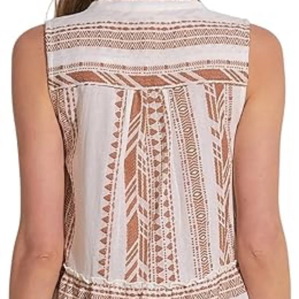 ELAN Women's Venus A-Line Sleeveless Tunic Dress
